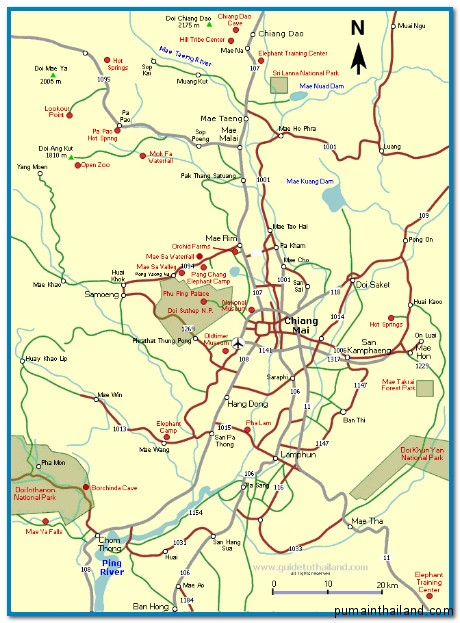 подробная карта Чиангмай