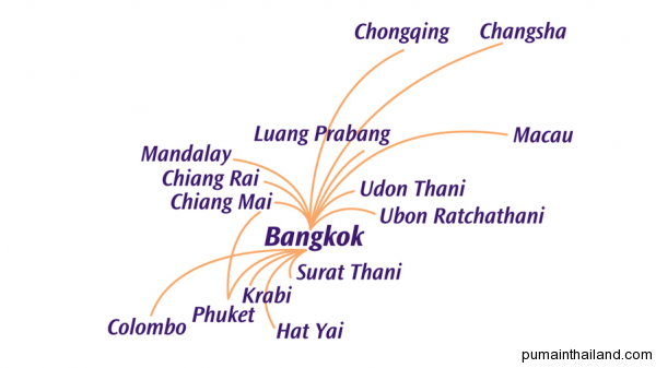 Карта полетов thai smail