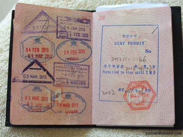 Отметки о визаранах в моем паспорте