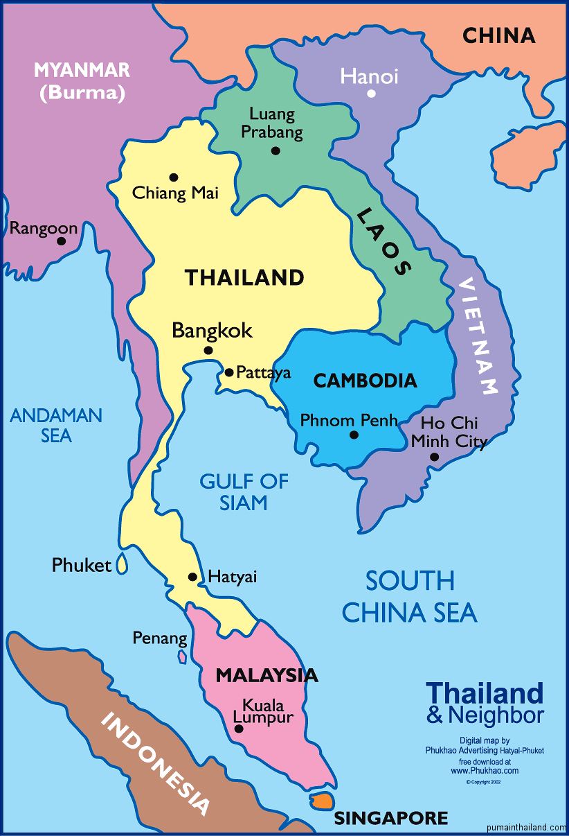 таиланд карта