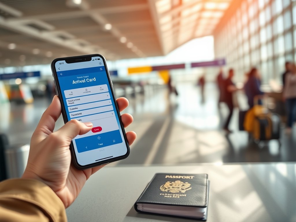 Заполнение TDAC на телефоне в аэропорту
