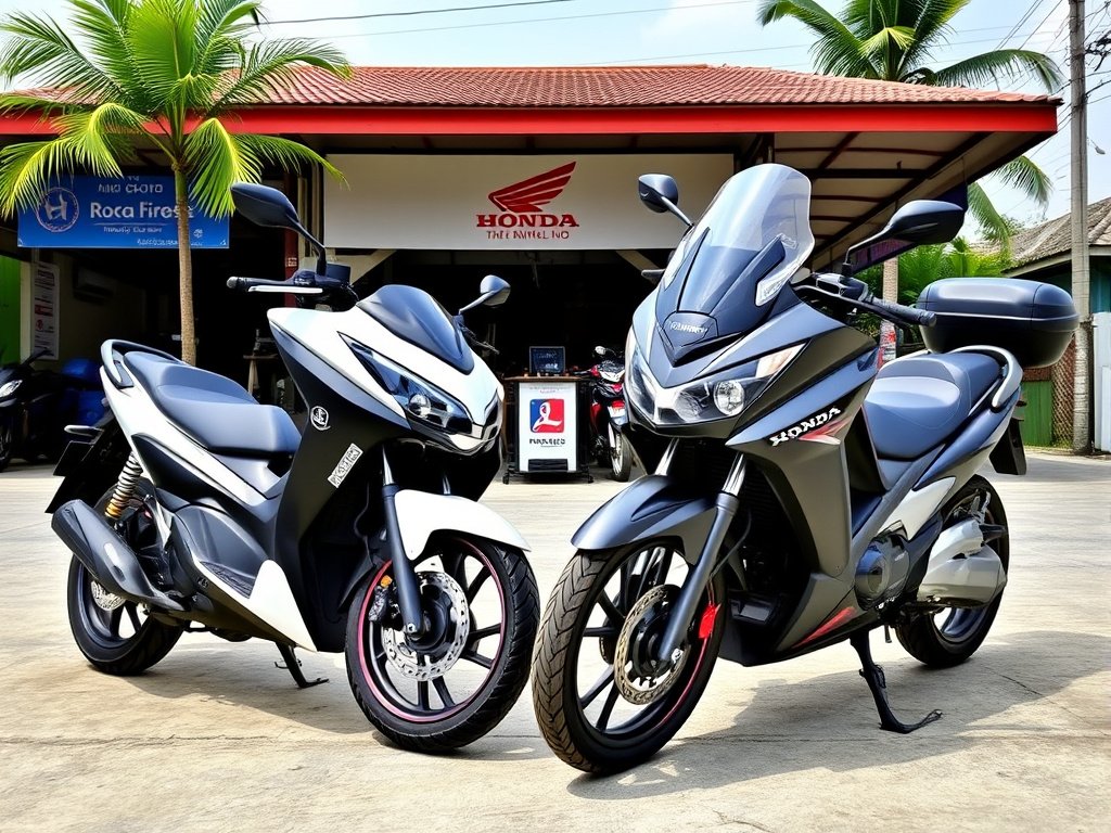 Байки Honda Click и PCX перед прокатом