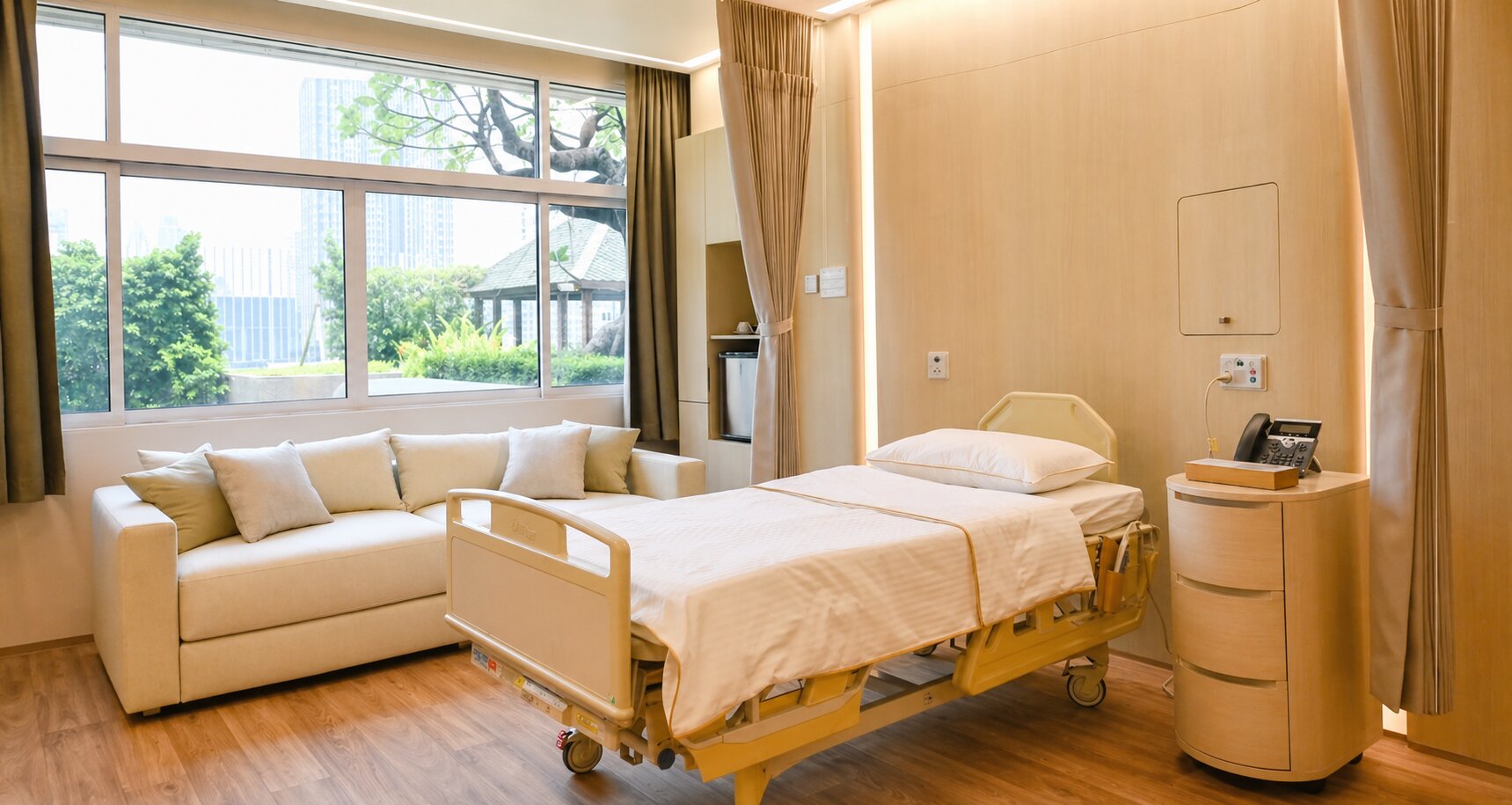 Палата в тайской больнице — иллюстрация к истории врача Коробейникова