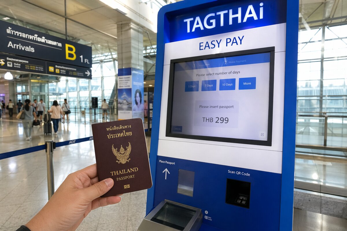 Киоск TAGTHAi Easy Pay в аэропорту Суварнабхуми, Бангкок