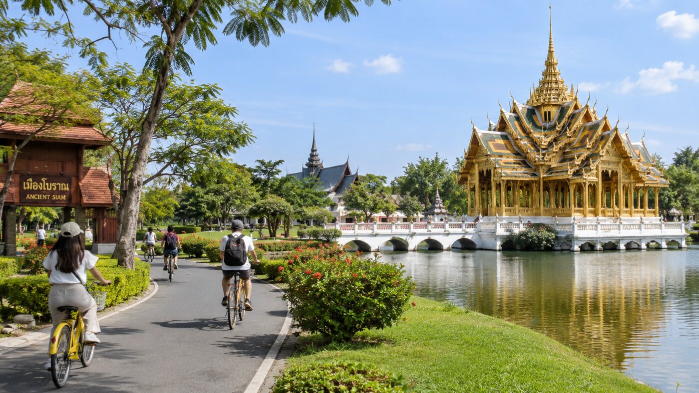 Ancient Siam: копия тайского павильона у озера